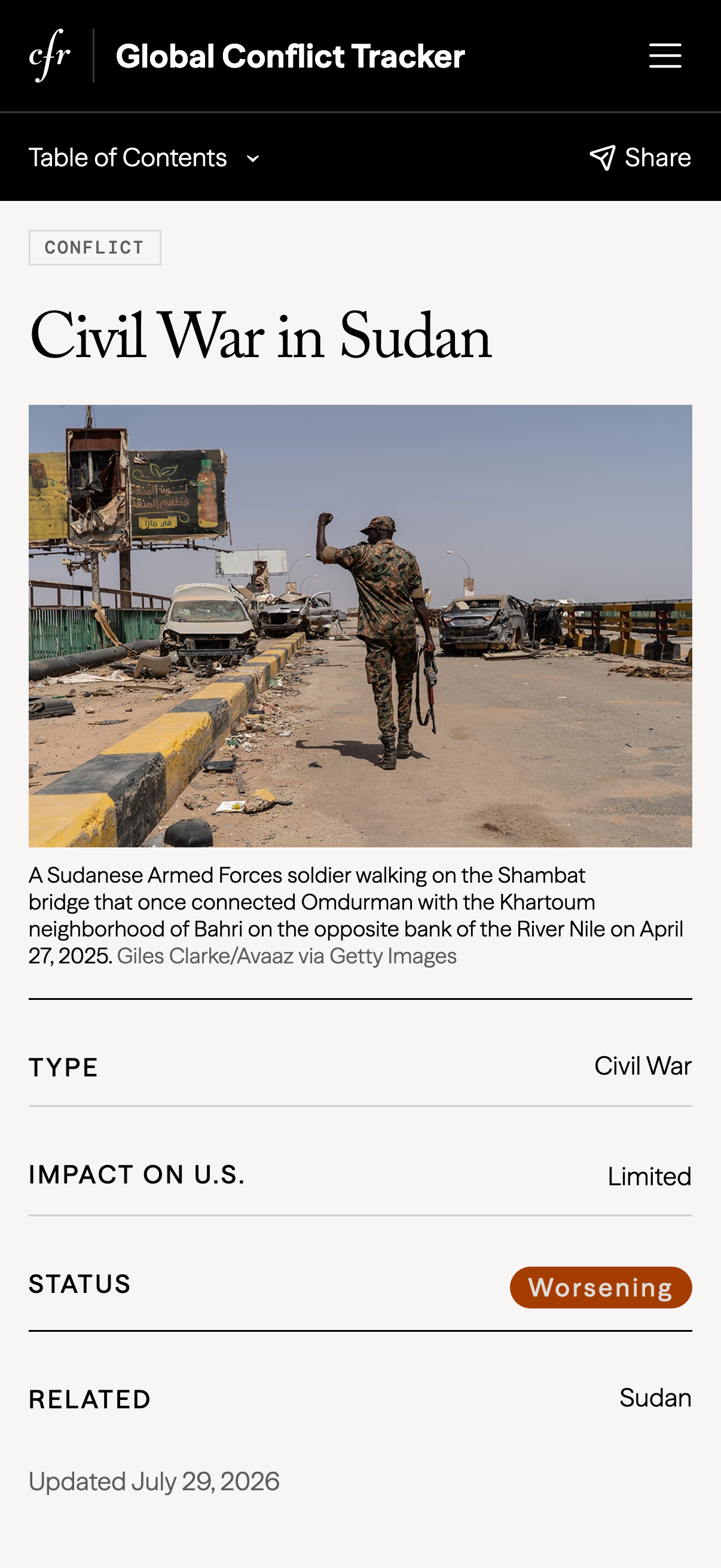 Conflict page topper