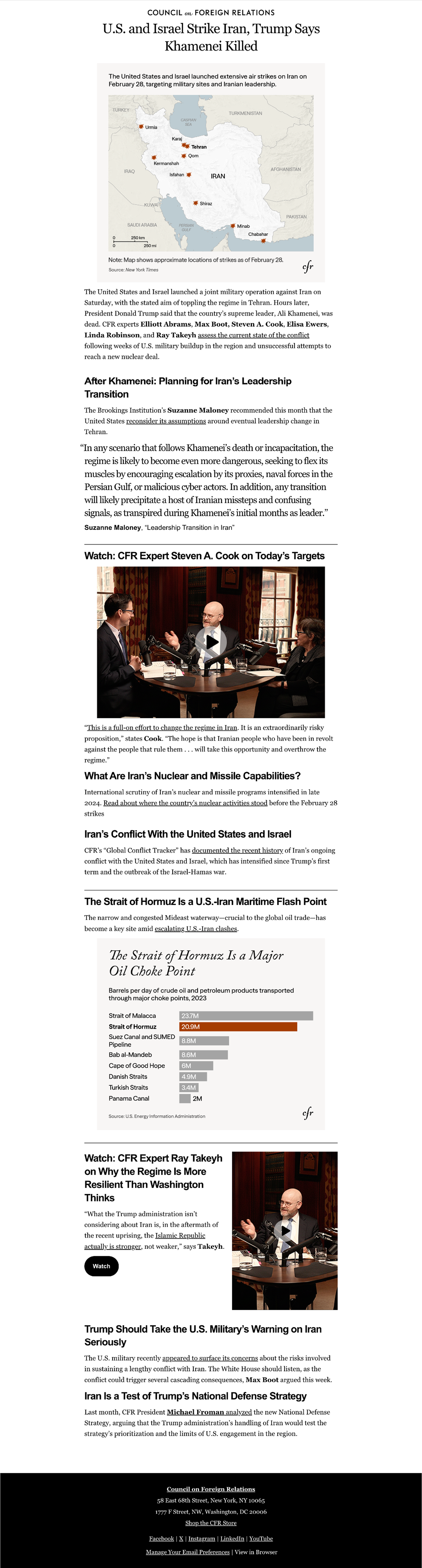 Breaking news alert newsletter, desktop